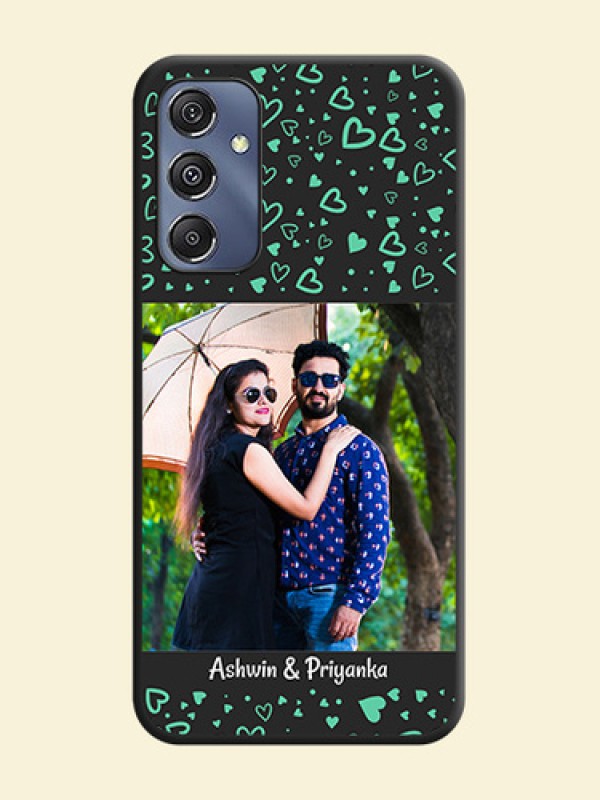 Sea Green Indefinite Love Pattern - Photo on Space Black Soft Matte Mobile Cover - Galaxy F34 5G