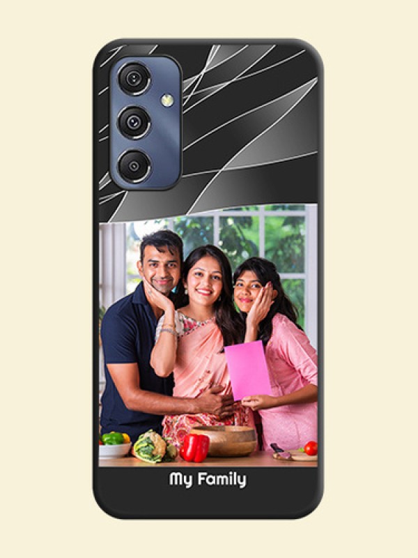 Mixed Wave Lines - Photo on Space Black Soft Matte Mobile Cover - Galaxy F34 5G