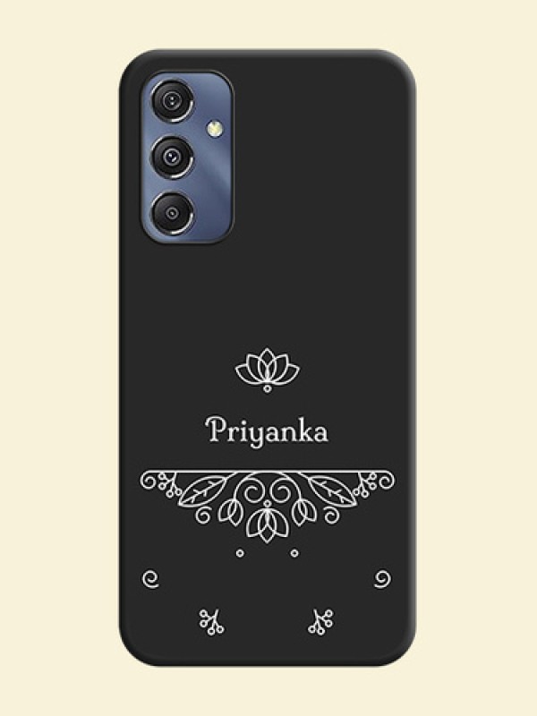 Lotus Garden Custom Text On Space Black Personalized Soft Matte Phone Covers - Galaxy F34 5G