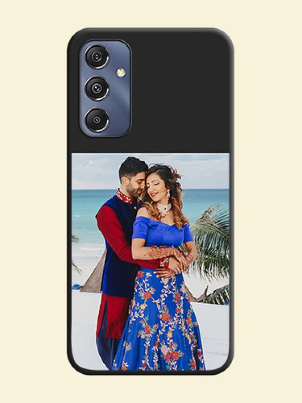 Image Upload With Space Black Color On Custom Soft Matte Mobile Back Cover - Samsung Galaxy F34 5G