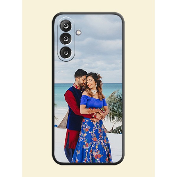 Full Single Pic Upload On Space Black Custom Soft Matte Mobile Back Cover - Samsung Galaxy F36 5G Full Single Pic Upload On Space Black Custom Soft Matte Mobile Back Cover - Samsung Galaxy F36 5G