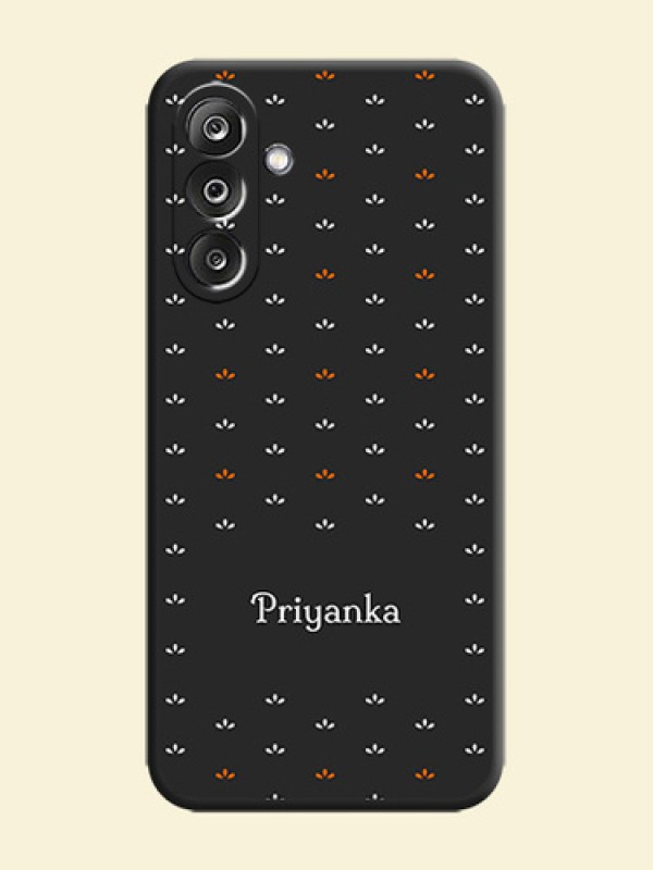 Simple Pattern With Custom Text On Space Black Custom Soft Matte Mobile Back Cover - Samsung Galaxy F36 5G
