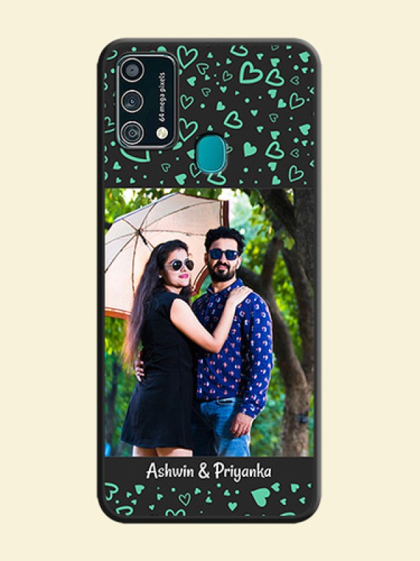 Sea Green Indefinite Love Pattern on Photo on Space Black Soft Matte Mobile Cover - Galaxy F41