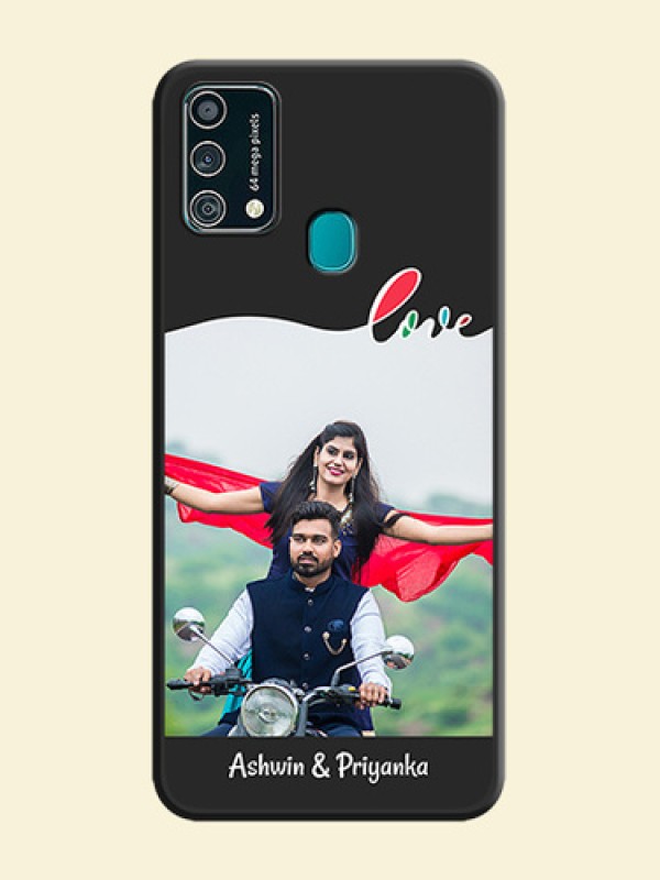 Fall in Love Pattern with Picture on Photo on Space Black Soft Matte Mobile Case - Galaxy F41