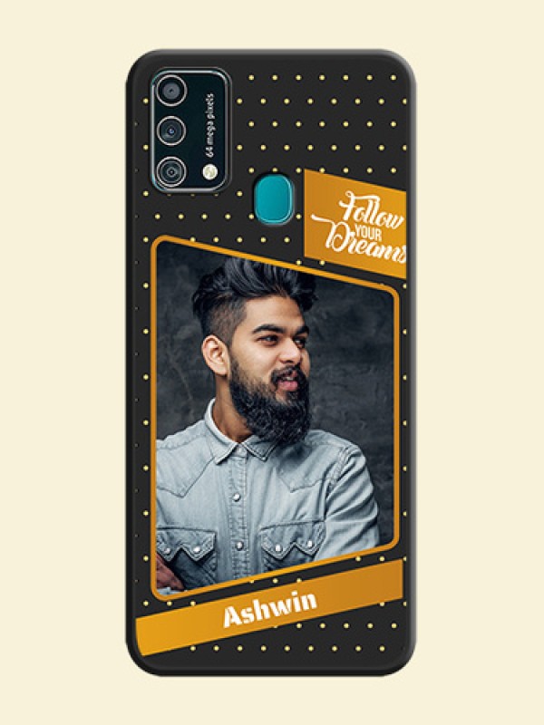 Follow Your Dreams with White Dots on Space Black Custom Soft Matte Phone Cases - Galaxy F41