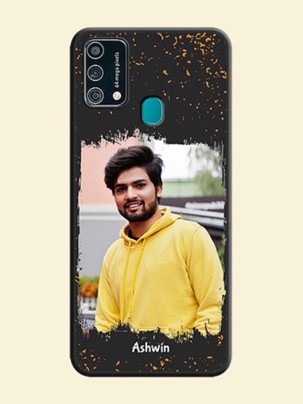Spray Free Design on Photo on Space Black Soft Matte Phone Cover - Galaxy F41