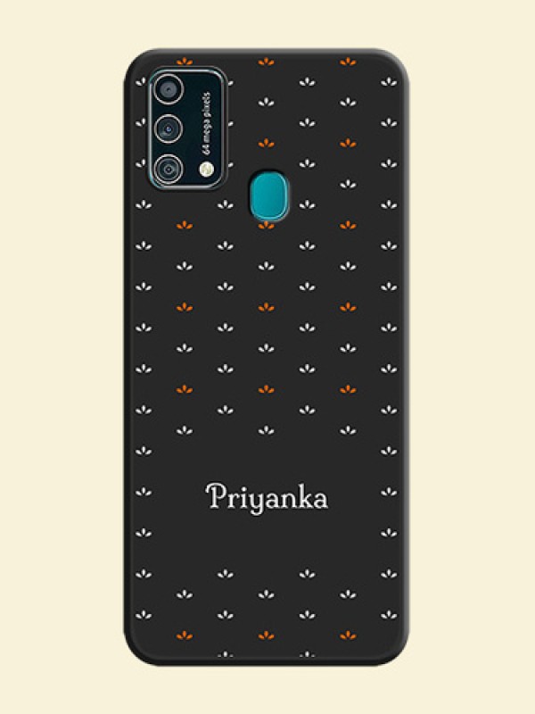 Simple Pattern With Custom Text On Space Black Personalized Soft Matte Phone Covers -Samsung Galaxy F41