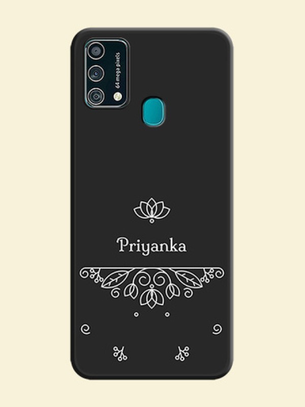 Lotus Garden Custom Text On Space Black Personalized Soft Matte Phone Covers -Samsung Galaxy F41