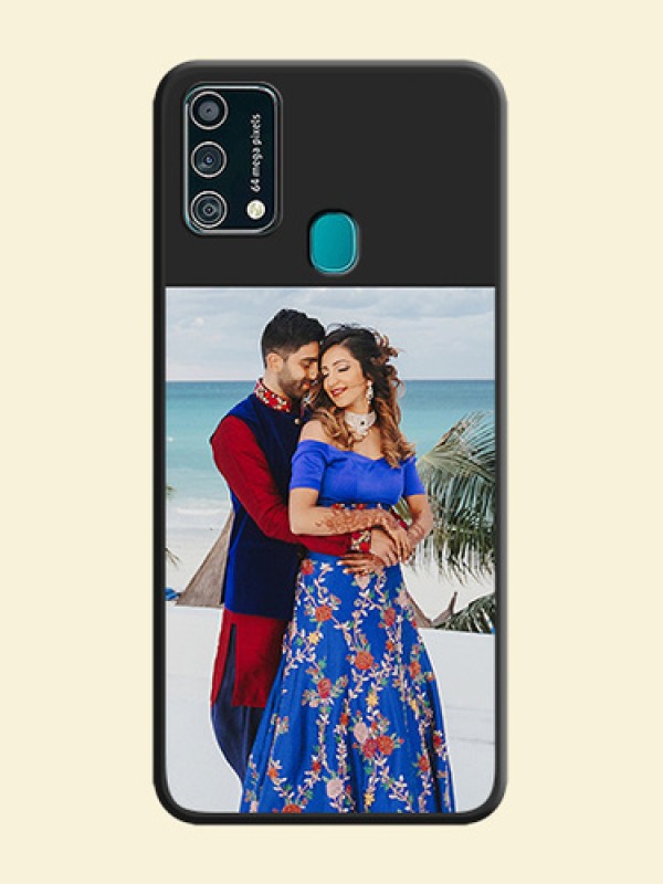Image Upload With Space Black Color On Custom Soft Matte Mobile Back Cover - Samsung Galaxy F41