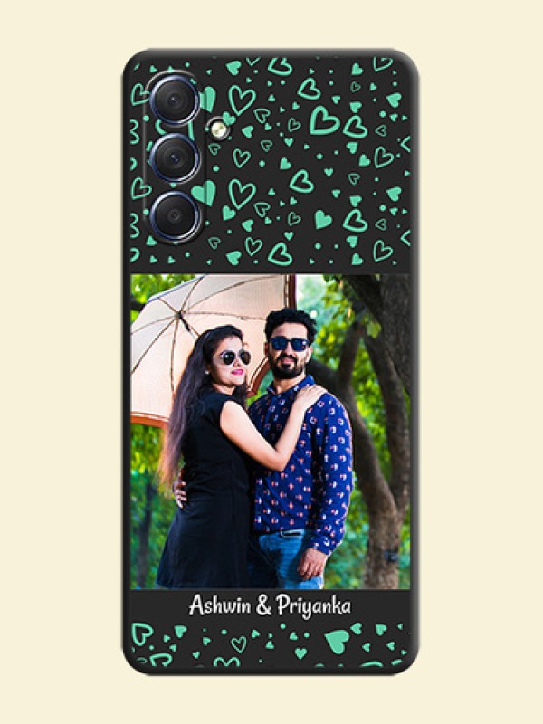 Sea Green Indefinite Love Pattern - Photo on Space Black Soft Matte Mobile Cover - Galaxy F54 5G