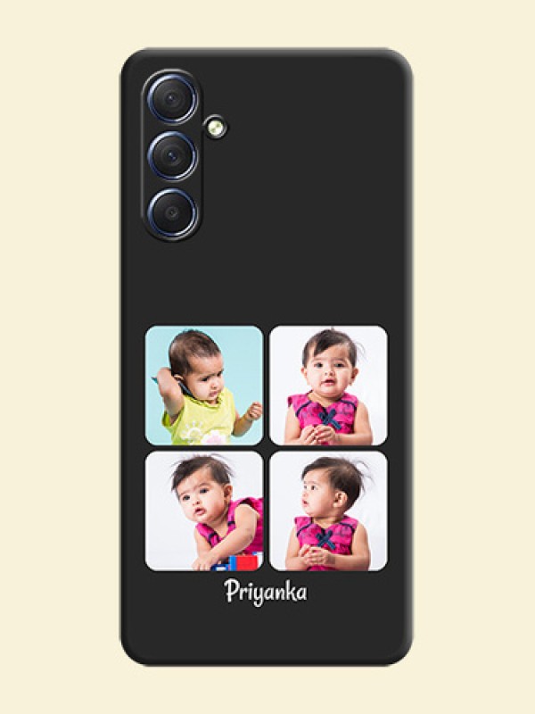 Floral Art with 6 Image Holder - Photo on Space Black Soft Matte Mobile Case - Galaxy F54 5G
