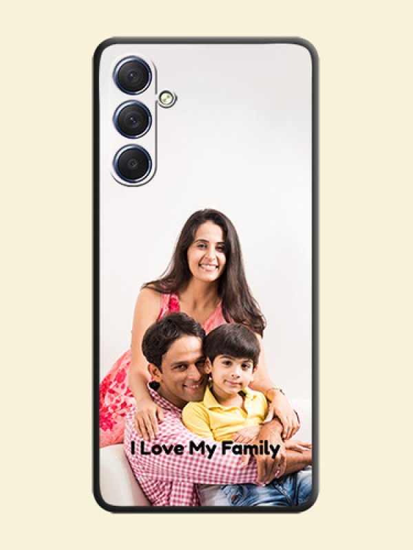 Full Single Pic Upload With Text On Space Black Personalized Soft Matte Phone Covers - Galaxy F54 5G