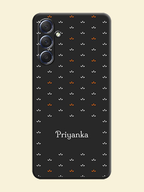Simple Pattern With Custom Text On Space Black Personalized Soft Matte Phone Covers - Galaxy F54 5G
