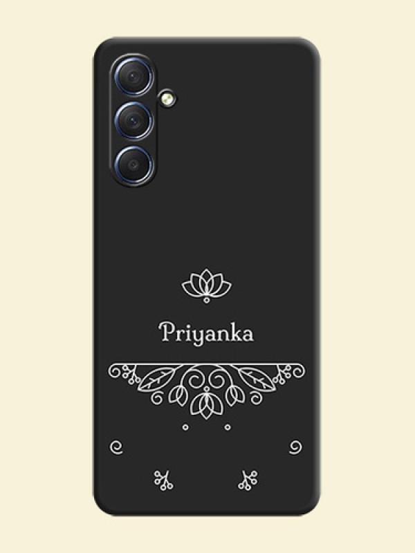 Lotus Garden Custom Text On Space Black Personalized Soft Matte Phone Covers - Galaxy F54 5G