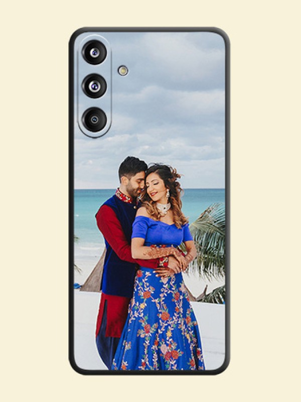 Full Single Pic Upload On Space Black Custom Soft Matte Mobile Back Cover - Galaxy F55 5G