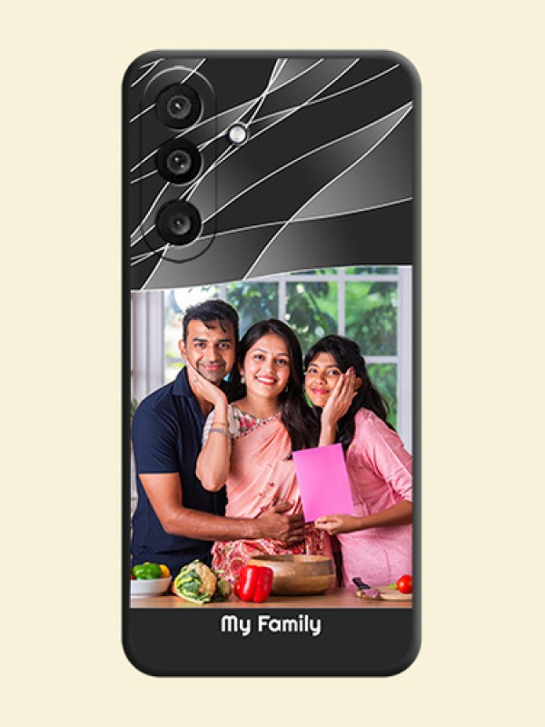 Mixed Wave Lines on Photo On Space Black Custom Soft Matte Mobile Back Cover - Samsung Galaxy F56 5G