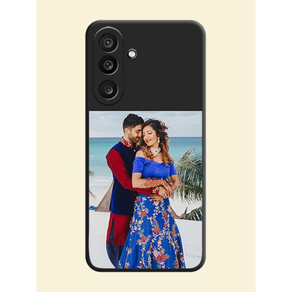 Image Upload With Space Black Color On Custom Soft Matte Mobile Back Cover - Samsung Galaxy F56 5G Image Upload With Space Black Color On Custom Soft Matte Mobile Back Cover - Samsung Galaxy F56 5G
