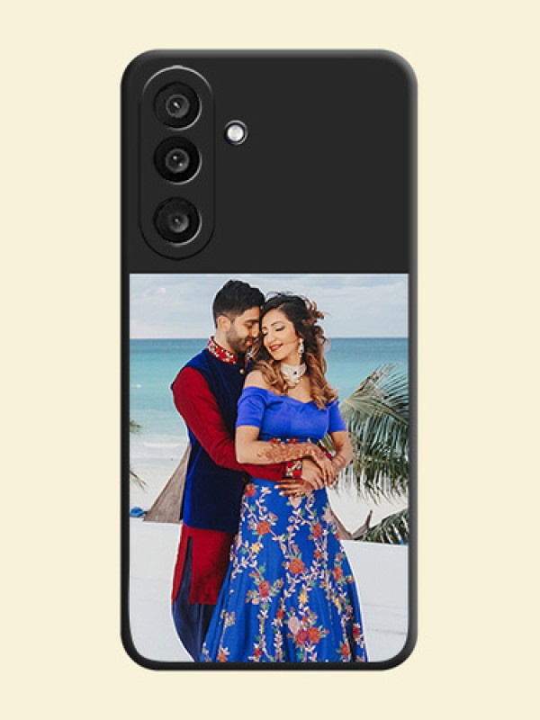 Image Upload With Space Black Color On Custom Soft Matte Mobile Back Cover - Samsung Galaxy F56 5G
