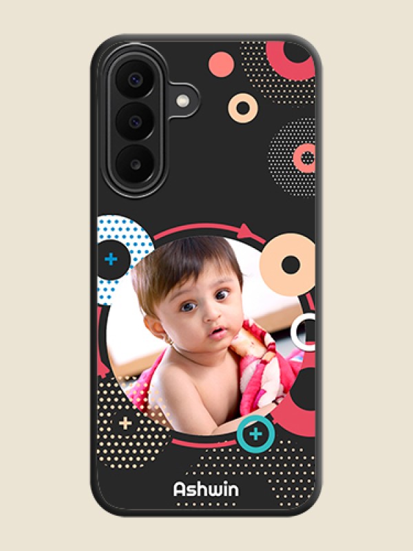 Multicoloured Round Image On Space Black Custom Soft Matte Mobile Back Cover - Samsung Galaxy F70 Pro 5G