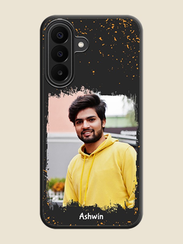 Spray Free Design on Photo On Space Black Custom Soft Matte Mobile Back Cover - Samsung Galaxy F70 Pro 5G