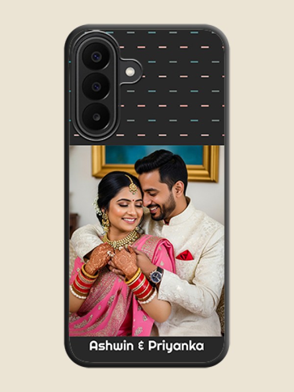 Line Pattern Design with Text On Space Black Custom Soft Matte Mobile Back Cover - Samsung Galaxy F70 Pro 5G