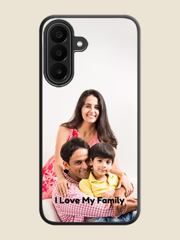 Full Single Pic Upload With Text On Space Black Custom Soft Matte Mobile Back Cover - Samsung Galaxy F70 Pro 5G