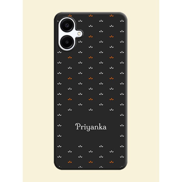 Simple Pattern With Custom Text On Space Black Custom Soft Matte Mobile Back Cover - Galaxy M06 Simple Pattern With Custom Text On Space Black Custom Soft Matte Mobile Back Cover - Galaxy M06