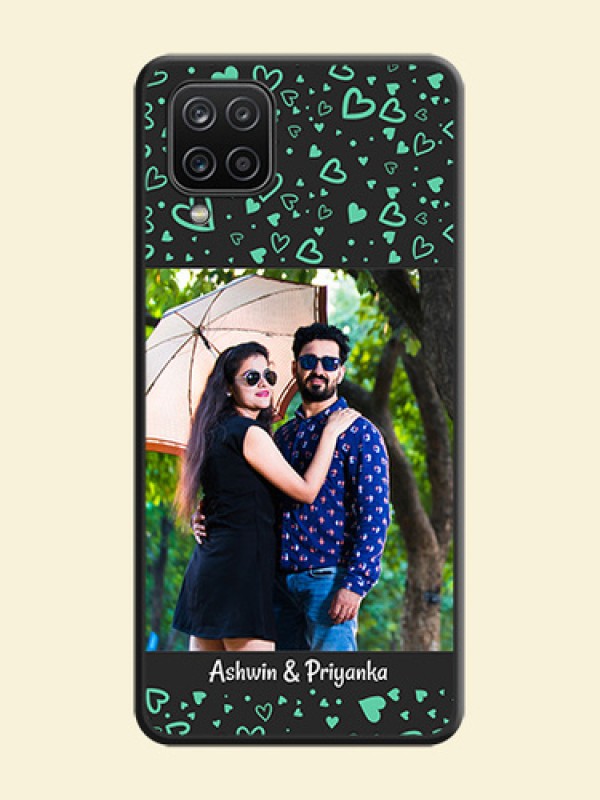 Sea Green Indefinite Love Pattern on Photo on Space Black Soft Matte Mobile Cover - Galaxy M12