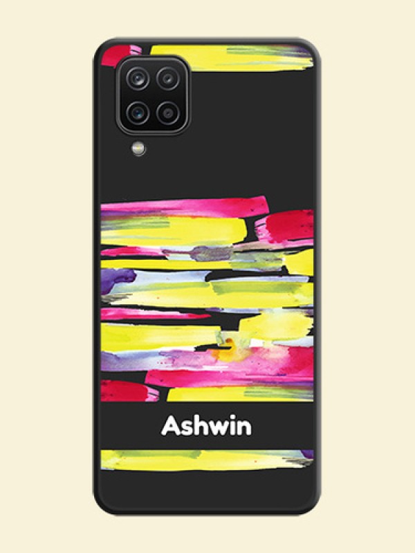 Brush Coloured on Space Black Personalized Soft Matte Phone Covers - Galaxy M12