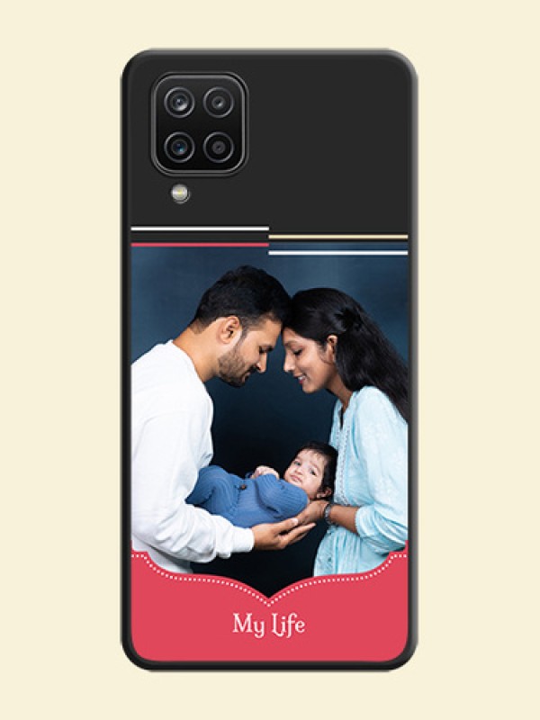 Classic Plain Design with Name on Photo on Space Black Soft Matte Phone Cover - Galaxy M12