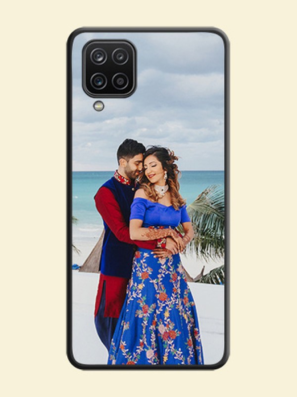 Full Single Pic Upload On Space Black Personalized Soft Matte Phone Covers -Samsung Galaxy M12