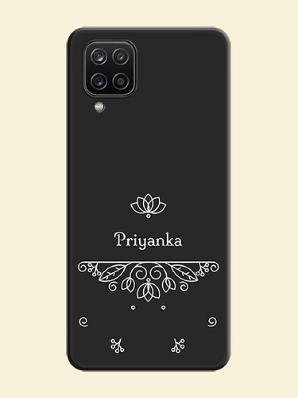 Lotus Garden Custom Text On Space Black Personalized Soft Matte Phone Covers -Samsung Galaxy M12