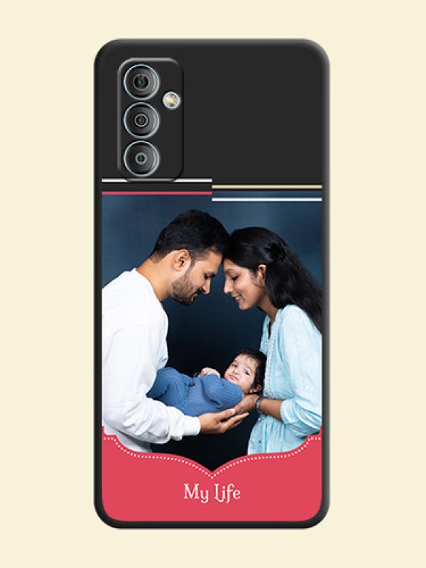 Classic Plain Design with Name on Photo on Space Black Soft Matte Phone Cover - Samsung Galaxy M13 4G