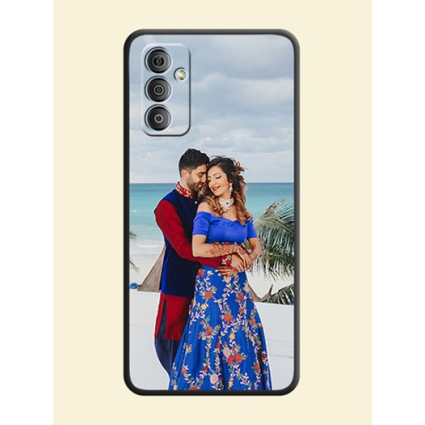 Full Single Pic Upload On Space Black Personalized Soft Matte Phone Covers -Samsung Galaxy M13 4G