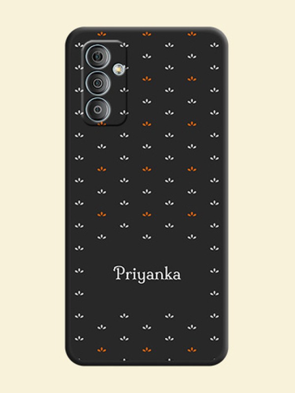 Simple Pattern With Custom Text On Space Black Personalized Soft Matte Phone Covers -Samsung Galaxy M13 4G