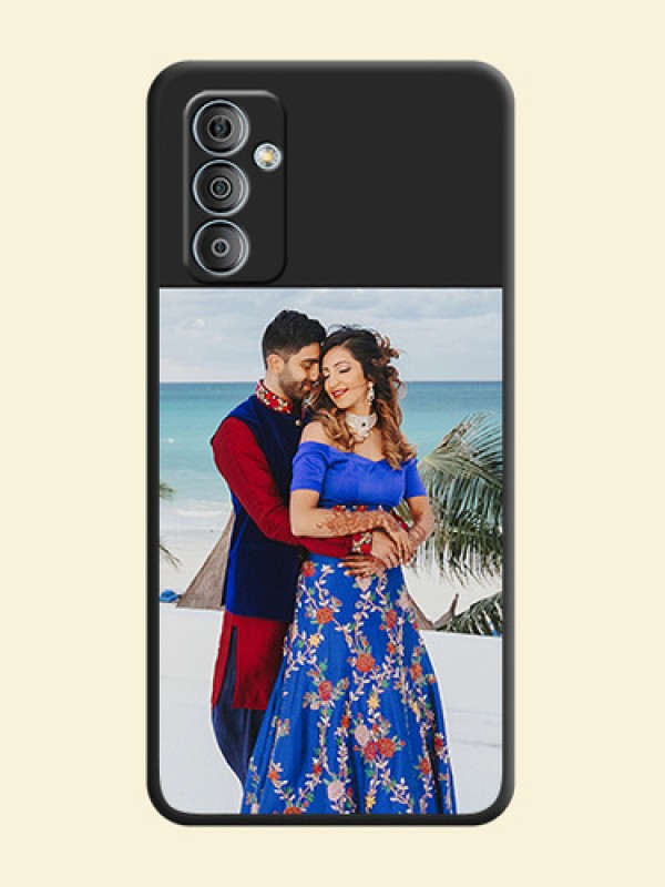 Image Upload With Space Black Color On Custom Soft Matte Mobile Back Cover - Samsung Galaxy M13 4G