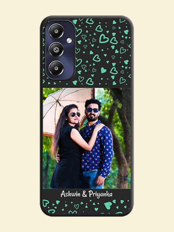 Sea Green Indefinite Love Pattern - Photo on Space Black Soft Matte Mobile Cover - Galaxy M14 4G