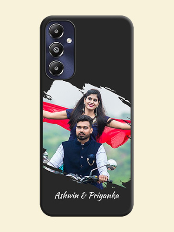 Grunge Brush Strokes - Photo on Space Black Soft Matte Back Cover - Galaxy M14 4G