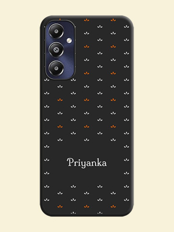 Simple Pattern With Custom Text On Space Black Personalized Soft Matte Phone Covers - Galaxy M14 4G