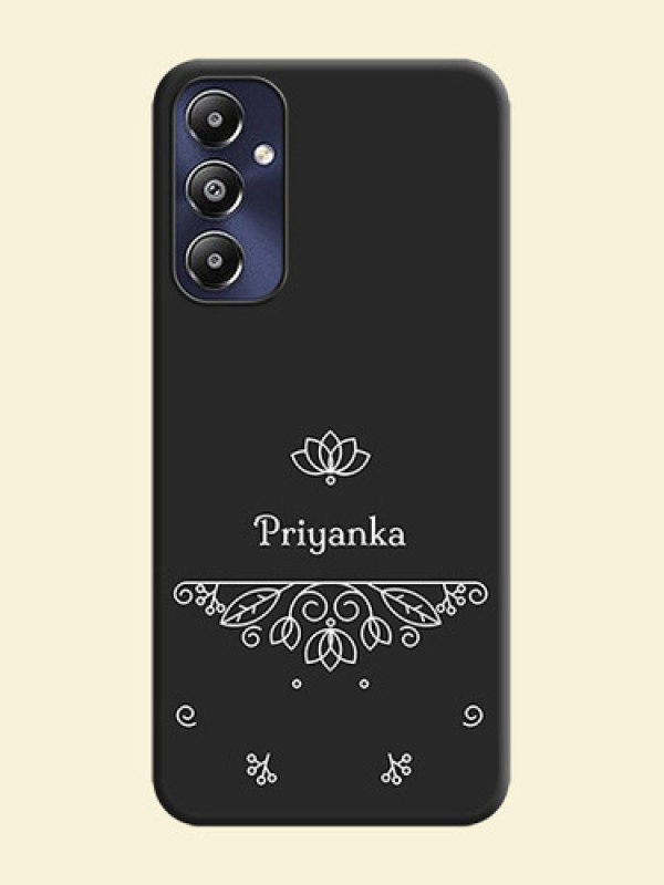 Lotus Garden Custom Text On Space Black Personalized Soft Matte Phone Covers - Galaxy M14 4G