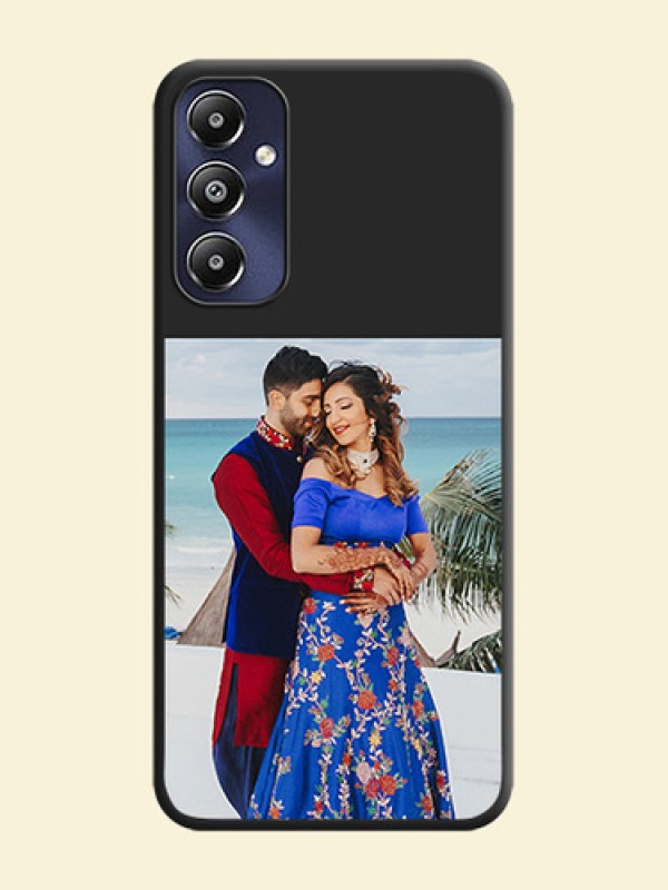 Image Upload With Space Black Color On Custom Soft Matte Mobile Back Cover - Samsung Galaxy M14 4G