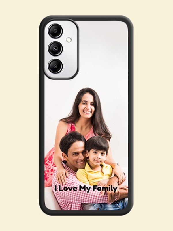 Full Single Pic Upload With Text On Space Black Personalized Soft Matte Phone Covers -Samsung Galaxy M14 5G