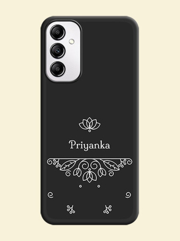 Lotus Garden Custom Text On Space Black Personalized Soft Matte Phone Covers -Samsung Galaxy M14 5G