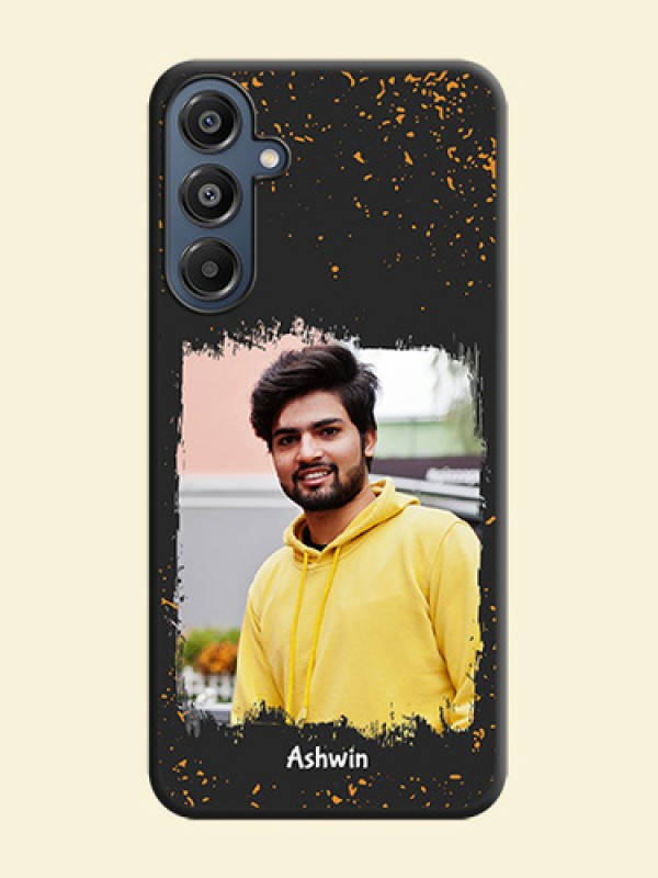 Spray Free Design on Photo On Space Black Custom Soft Matte Mobile Back Cover - Galaxy M16 5G