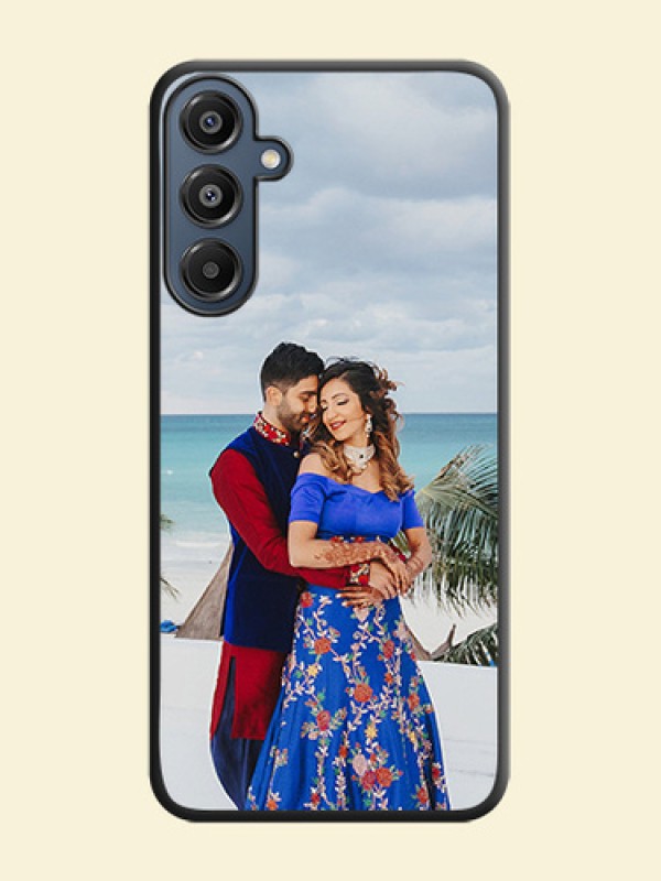 Full Single Pic Upload On Space Black Custom Soft Matte Mobile Back Cover - Galaxy M16 5G