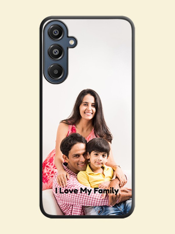 Full Single Pic Upload With Text On Space Black Custom Soft Matte Mobile Back Cover - Galaxy M16 5G