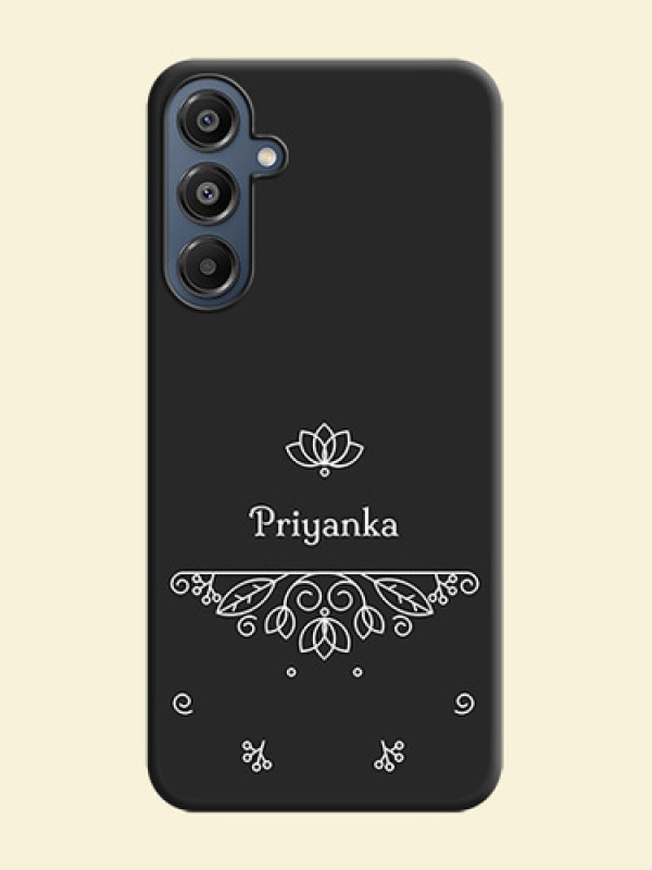 Lotus Garden Custom Text On Space Black Custom Soft Matte Mobile Back Cover - Galaxy M16 5G