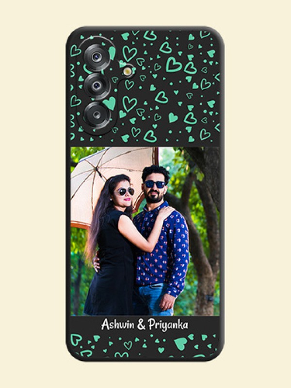 Sea Green Indefinite Love Pattern on Photo On Space Black Custom Soft Matte Mobile Back Cover - Samsung Galaxy M17 5G