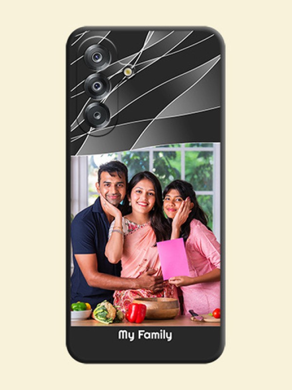 Mixed Wave Lines on Photo On Space Black Custom Soft Matte Mobile Back Cover - Samsung Galaxy M17 5G