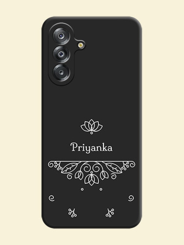 Lotus Garden Custom Text On Space Black Custom Soft Matte Mobile Back Cover - Samsung Galaxy M17 5G